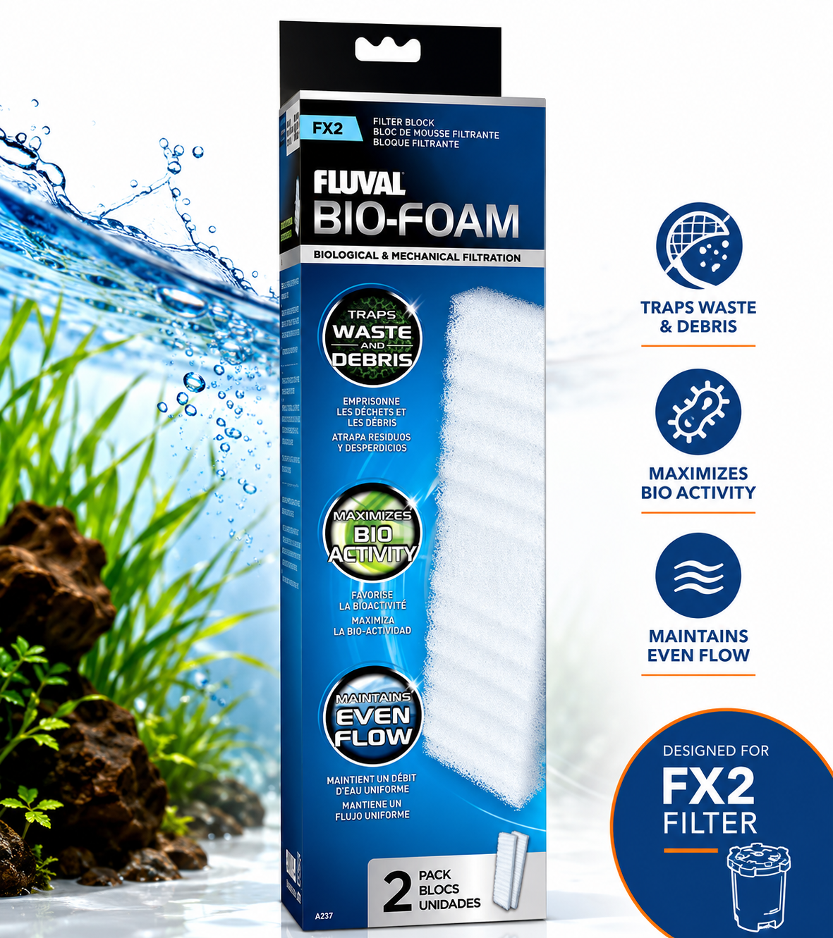 The Bio-Foam for the Fluval FX2 Canister Filter Replacement