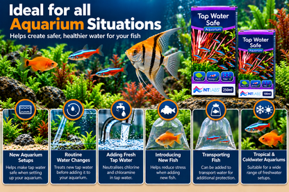 NT Labs Tap Water Safe Dechlorinator Aquarium Water Conditioner 100ml 250ml