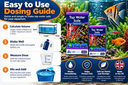NT Labs Tap Water Safe Dechlorinator Aquarium Water Conditioner 100ml 250ml