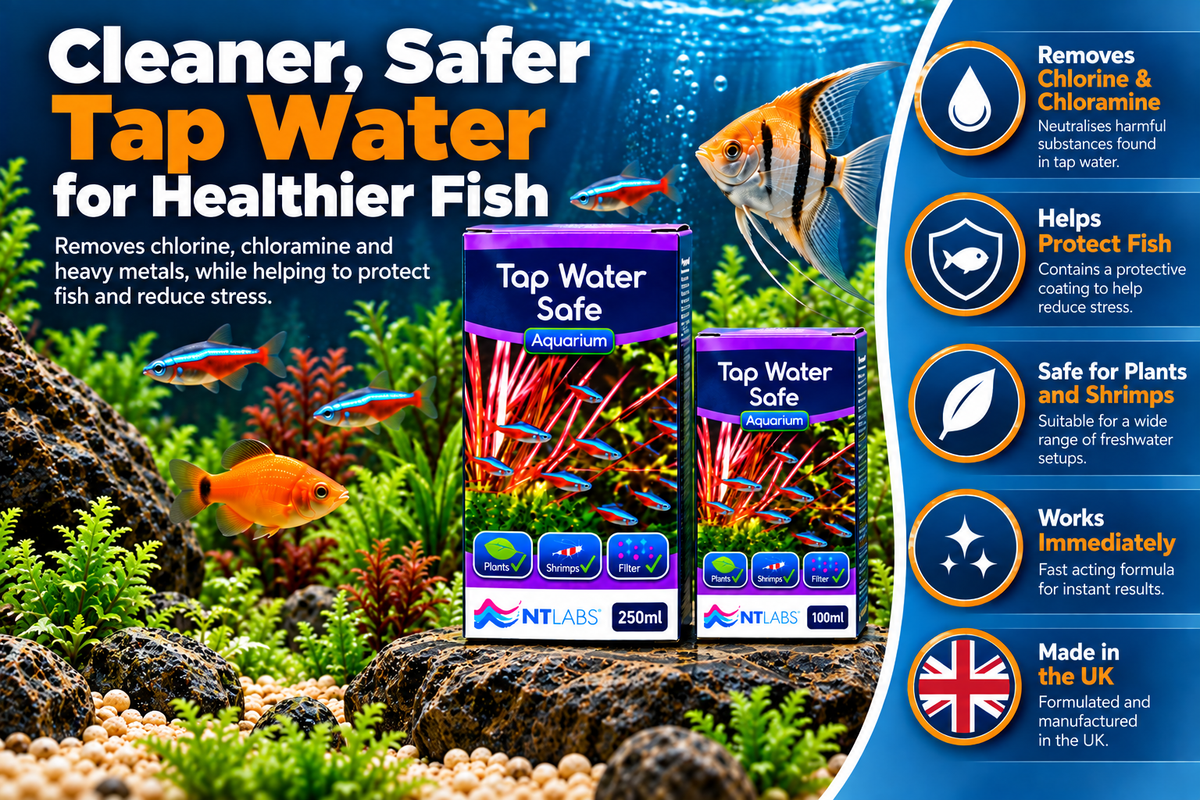 NT Labs Tap Water Safe Dechlorinator Aquarium Water Conditioner 100ml 250ml