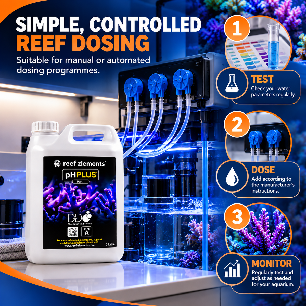 Reef Zlements Z-pH Plus Part 1 Marine Reef Aquarium KH pH Buffer 1L 2.5L 5L
