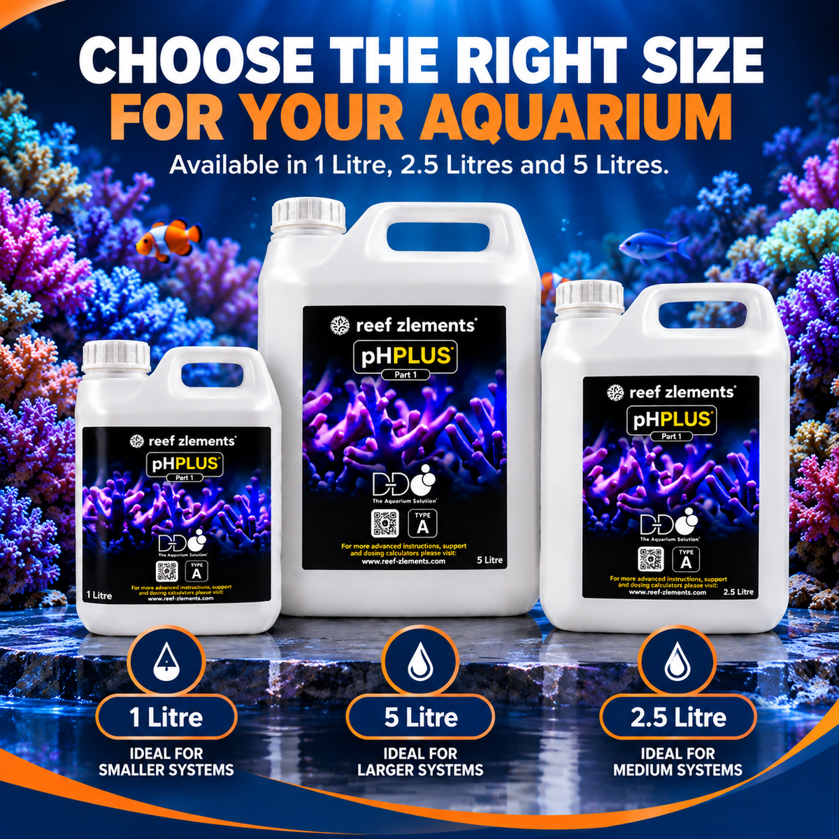 Reef Zlements Z-pH Plus Part 1 Marine Reef Aquarium KH pH Buffer 1L 2.5L 5L