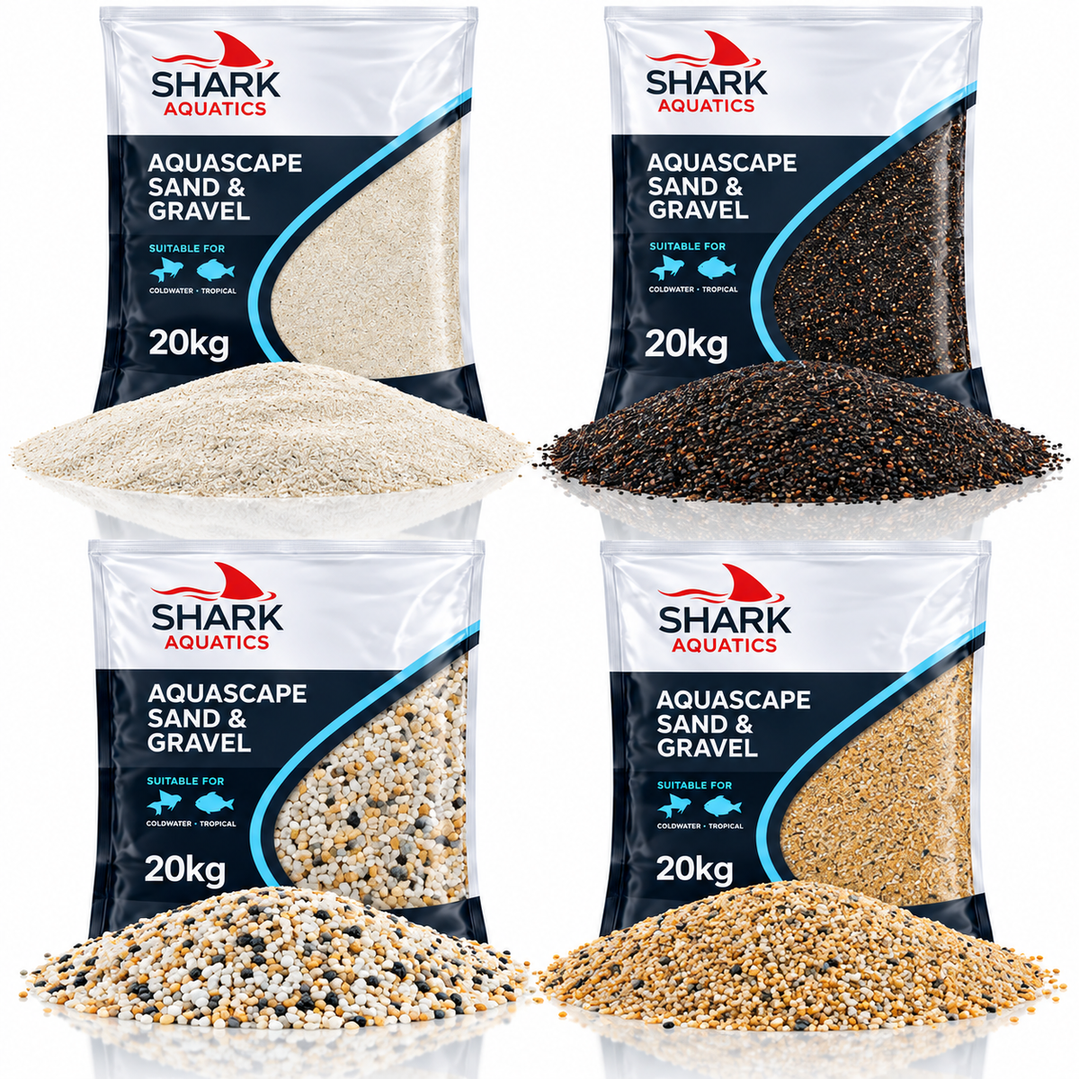 Shark Sand Aquarium Substrate 10kg 20kg Natural Fish Tank Sand Aquascaping