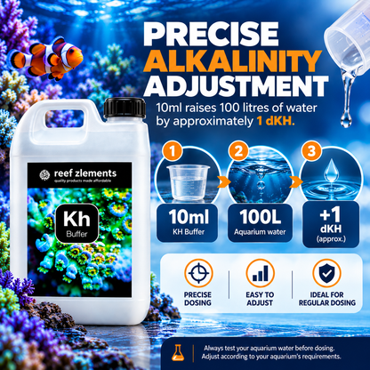 Reef Zlements KH Buffer 500ml 1L 2.5L Marine Reef Aquarium Alkalinity dKH