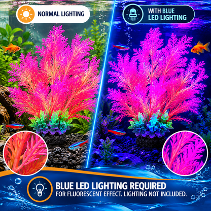 Halloween Aquarium Bundle 7 Piece Fish Tank Decorations Cleaning & Test Kit