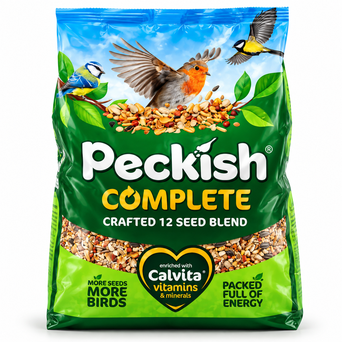 Peckish Complete Seed Mix - No Mess, High Energy Bird Feed
