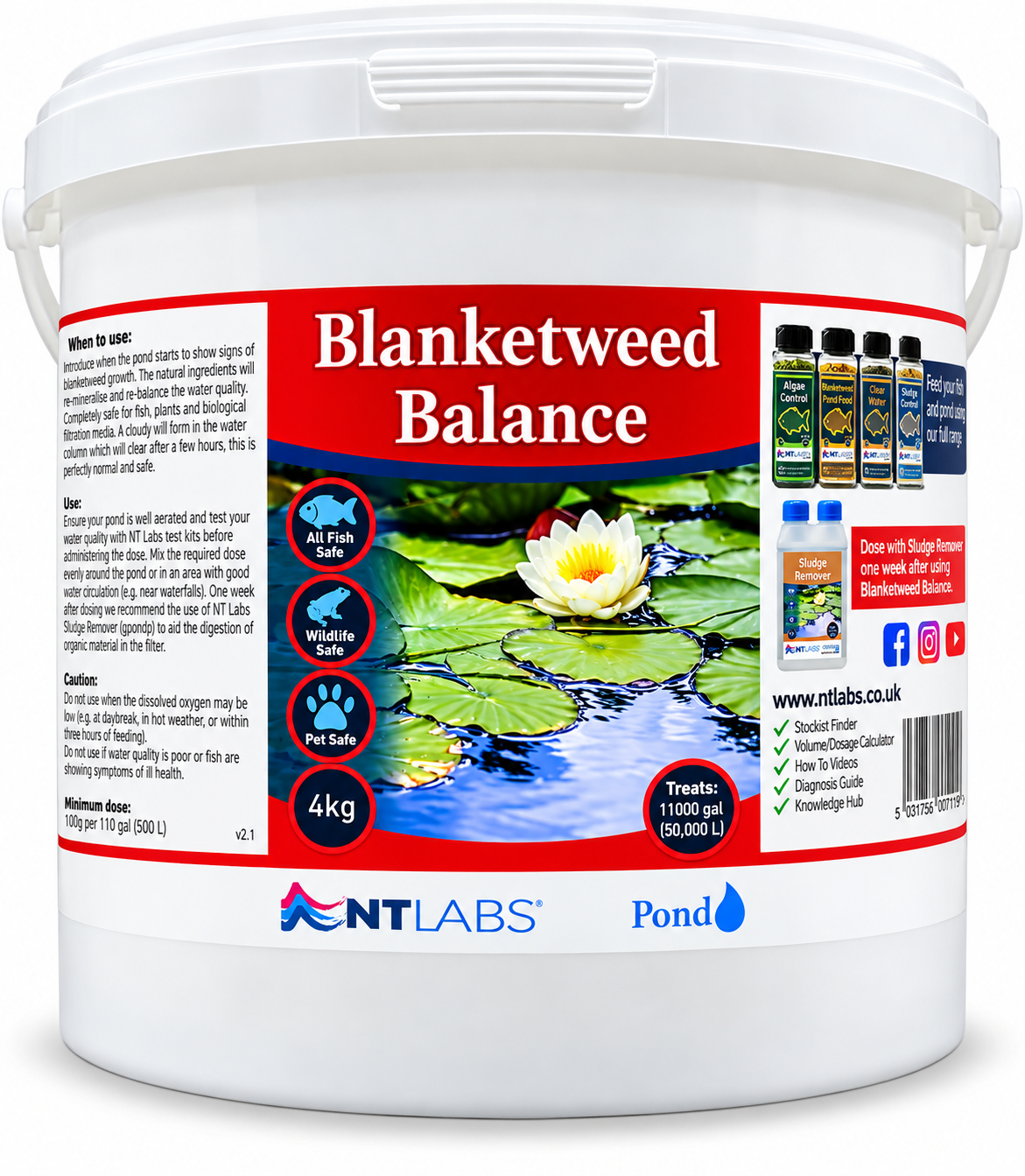 NT Labs Pond Blanketweed Balance Treatment Koi Fish Algae Control 400g 800g 2kg 
