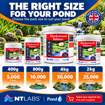 NT Labs Pond Blanketweed Balance Treatment Koi Fish Algae Control 400g 800g 2kg 