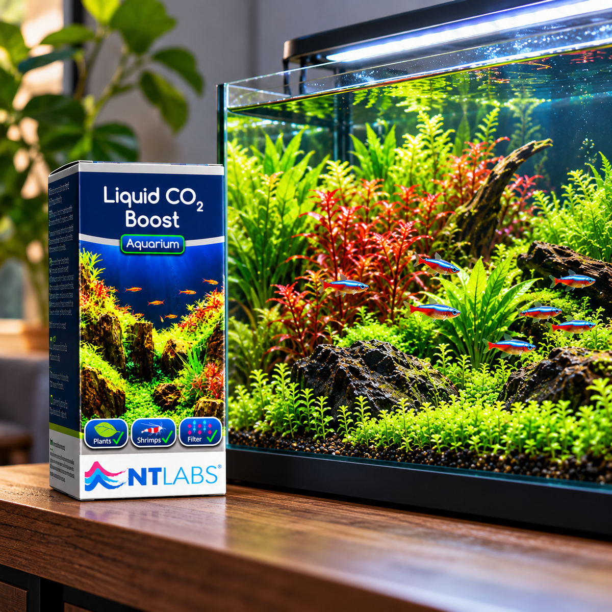 NT Labs Liquid CO2 Boost 100ml Aquarium Plant Carbon Fertiliser Treatment