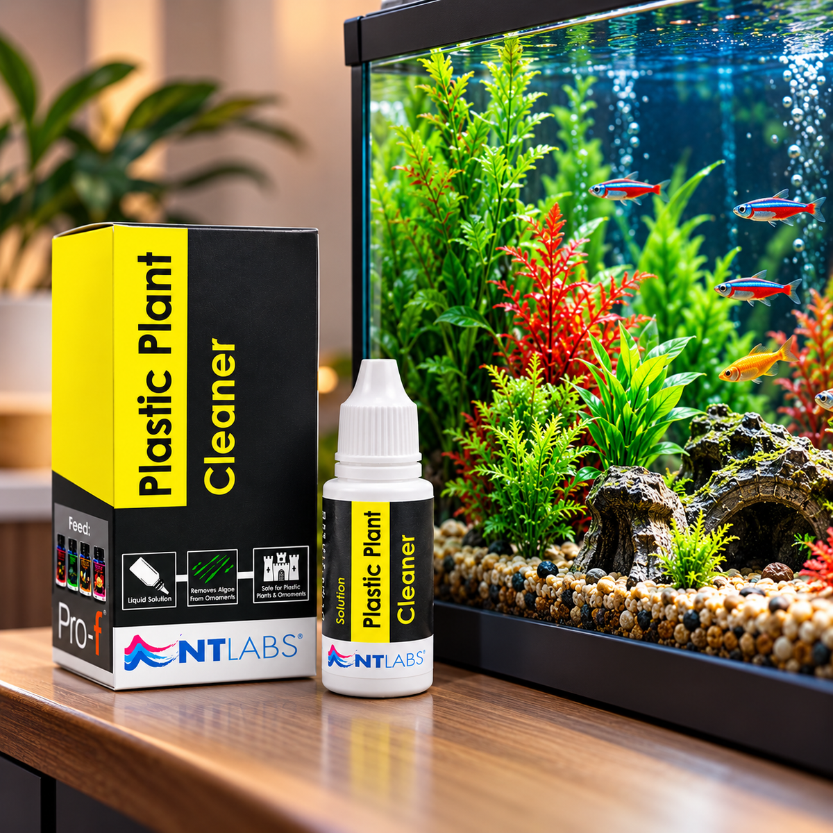 NT Labs Plastic Plant Cleaner 100ml Aquarium Artificial Plant Ornament Cleaner