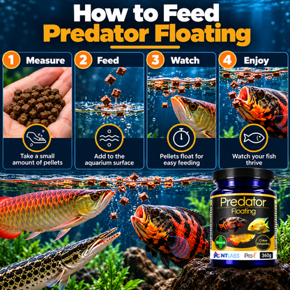 NT Labs Pro-F Predator Floating Fish Food Arowana Oscar Cichlid 125g 360g