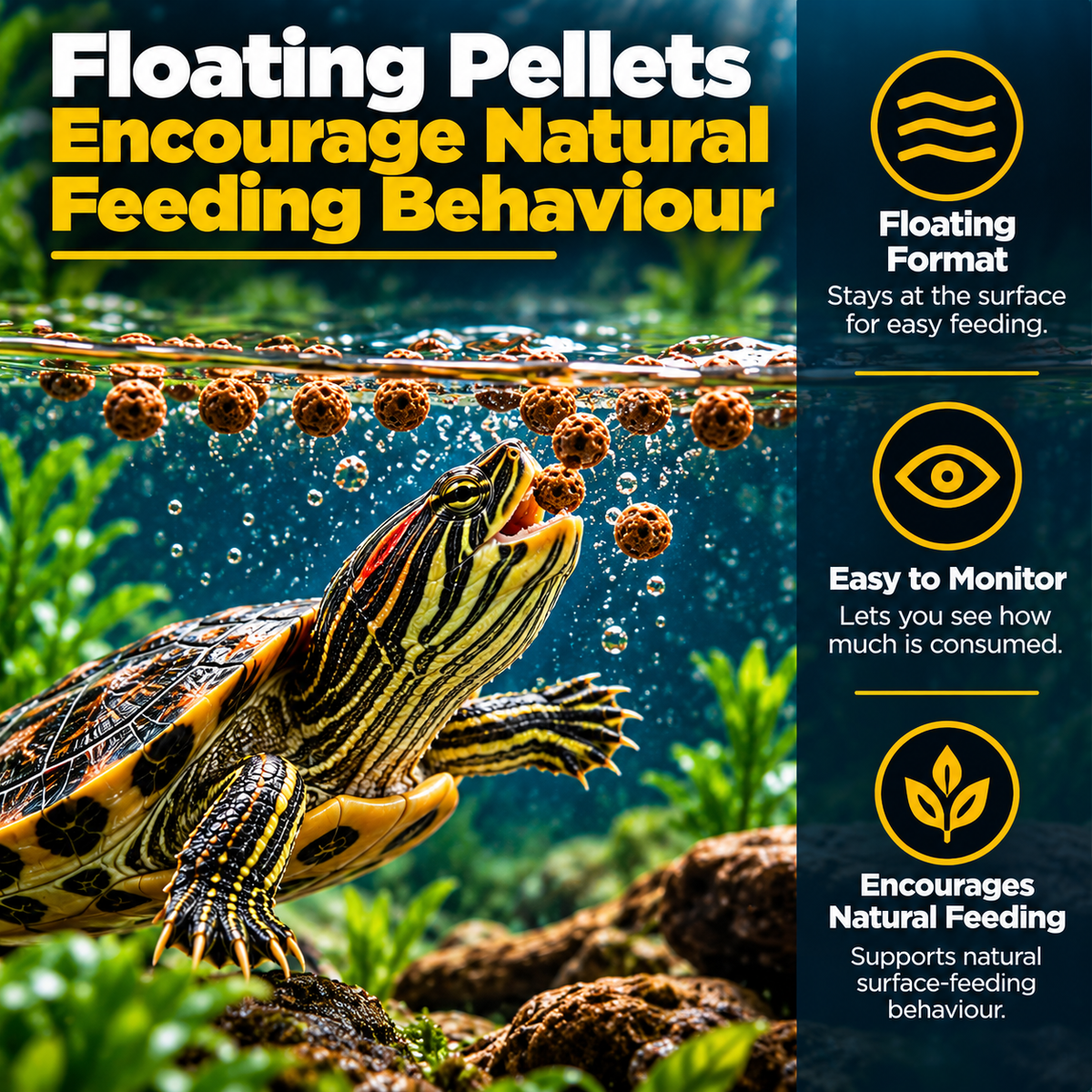 NT Labs Pro-F Turtle Junior Food 45g Floating Pellets Aquatic Terrapin