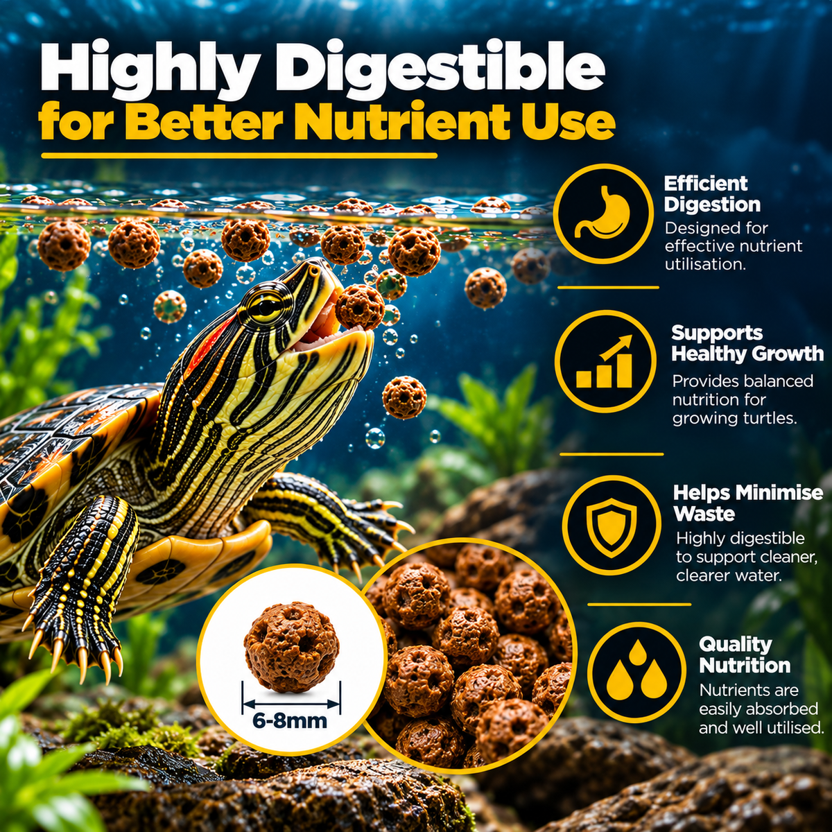 NT Labs Pro-F Turtle Junior Food 45g Floating Pellets Aquatic Terrapin