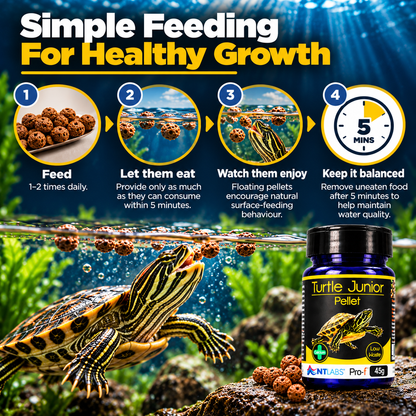 NT Labs Pro-F Turtle Junior Food 45g Floating Pellets Aquatic Terrapin