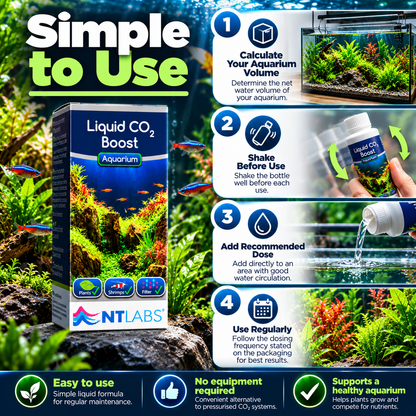 NT Labs Liquid CO2 Boost 100ml Aquarium Plant Carbon Fertiliser Treatment