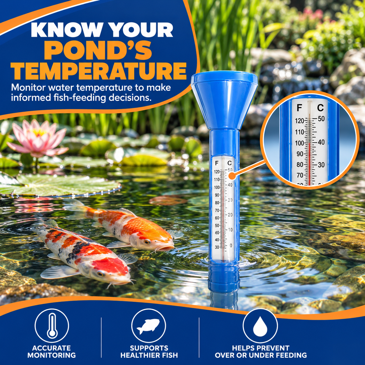 Floating Pond Thermometer – Accurate Temperature Monitoring