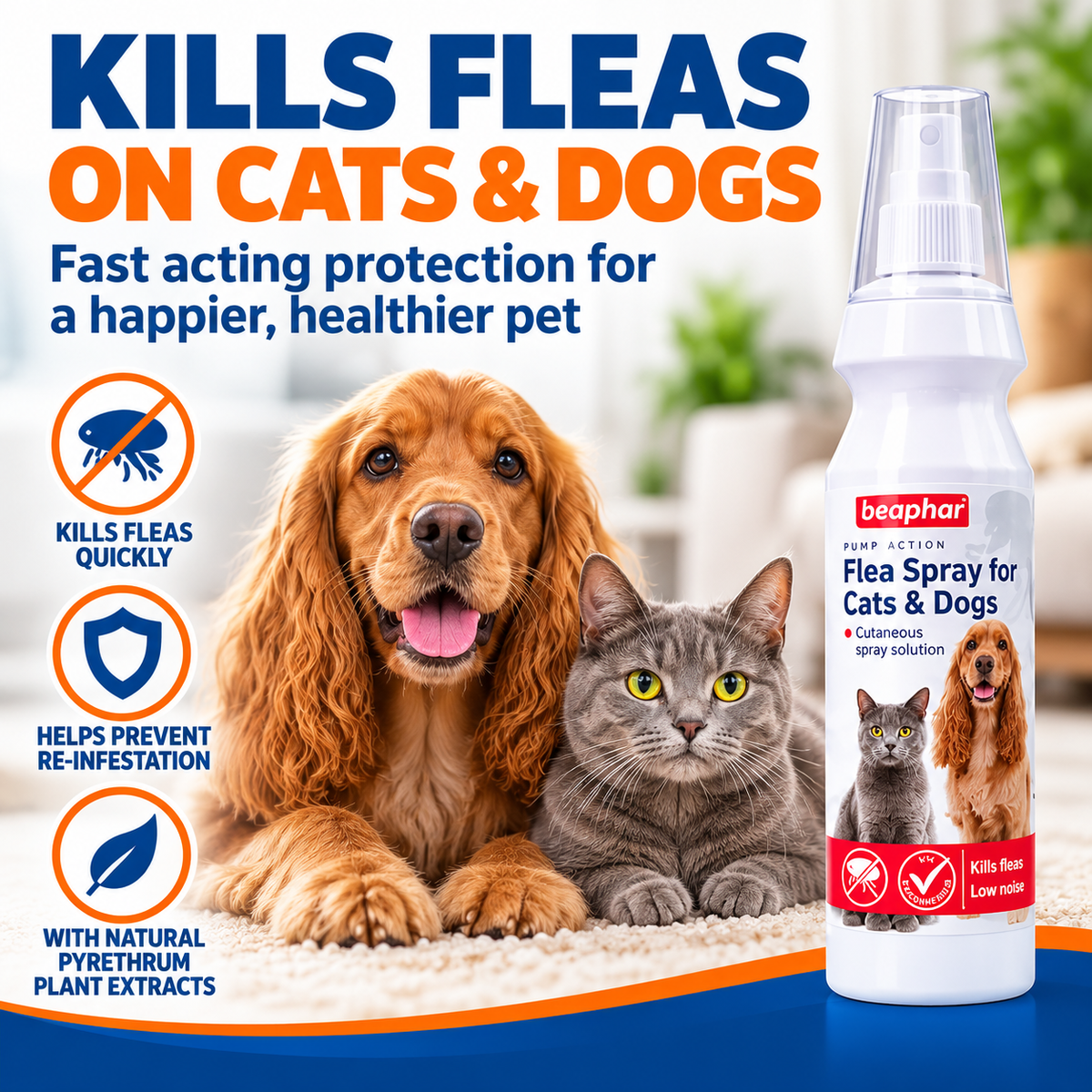 Beaphar Pump Flea Spray (Cats & Dogs)