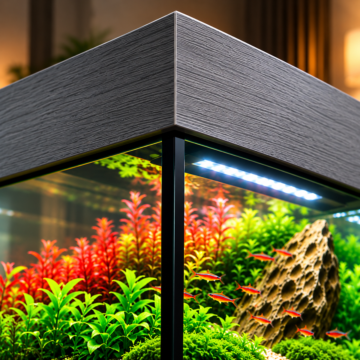 Fluval Shaker 252 Aquarium Fish Tank Cabinet Filter Heater LED Oak Grey
