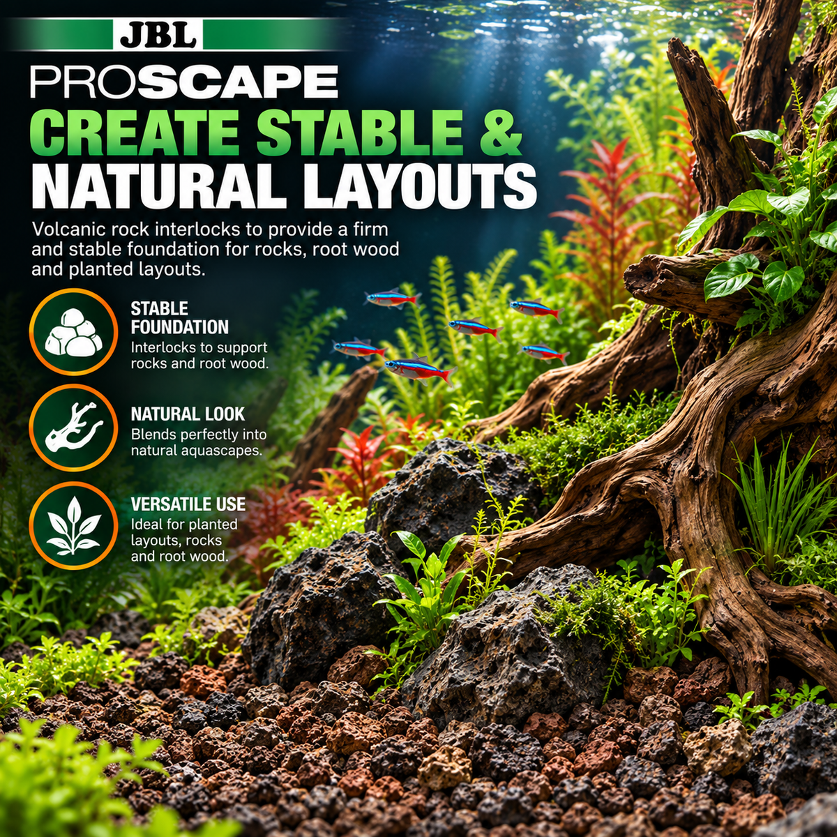 JBL ProScape Volcano Mineral 9L Aquarium Aquascaping Volcanic Substrate