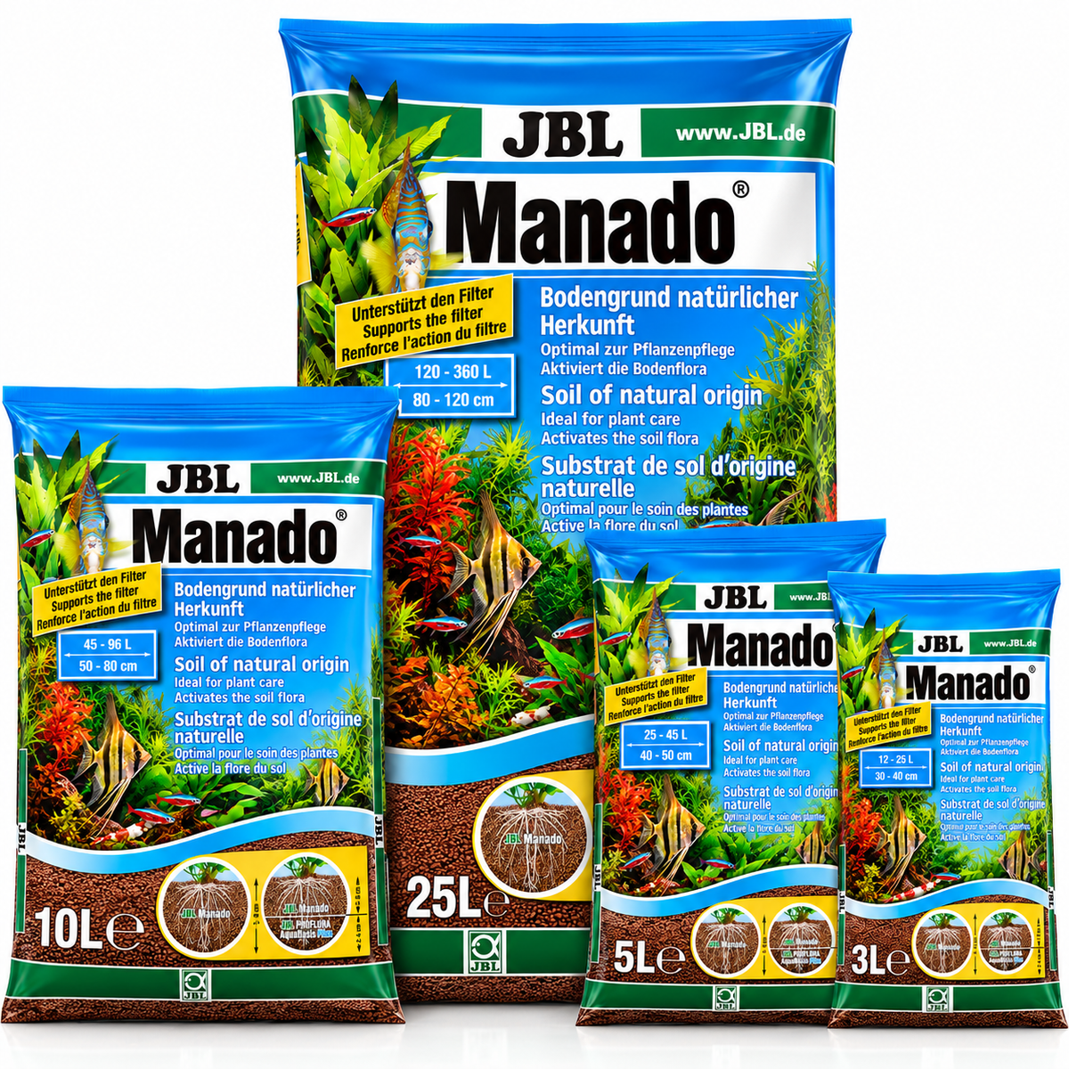 JBL Manado Brown Natural Aquarium Gravel Substrate Planted Fish Tank Decor 