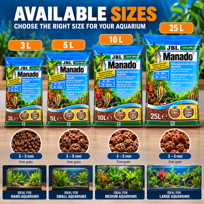 JBL Manado Brown Natural Aquarium Gravel Substrate Planted Fish Tank Decor 