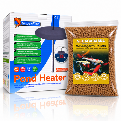 Aquacadabra Wheatgerm Pellets + SuperFish Pond Heater