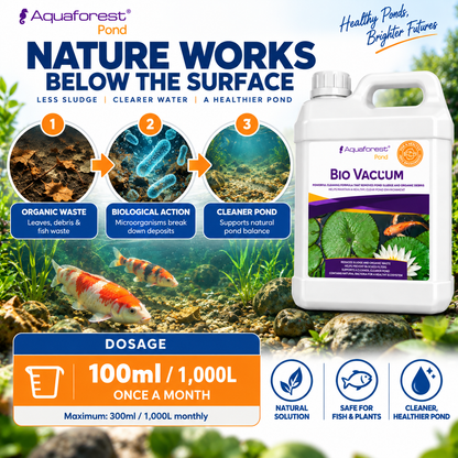Aquaforest Pond Treatments – Bacteria, Water Clarifier & Sludge Remover 1L