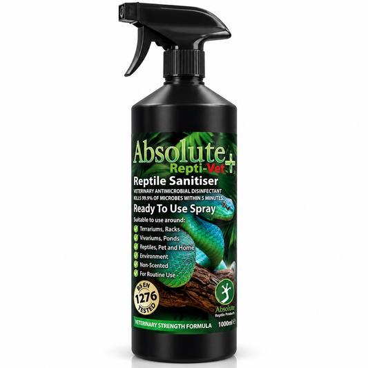 Absolute Repti-VET Reptile Sanitiser Spray 1L Vivarium Disinfectant Cleaner