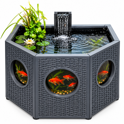 Blagdon Raised Fish & Nature Pond 235L/270L Solar Fountain Octagon/Half Moon