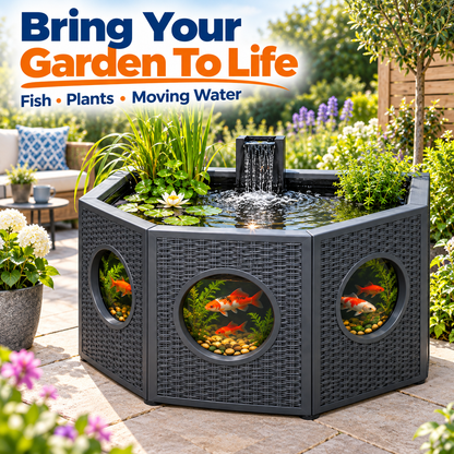 Blagdon Raised Fish & Nature Pond 235L/270L Solar Fountain Octagon/Half Moon