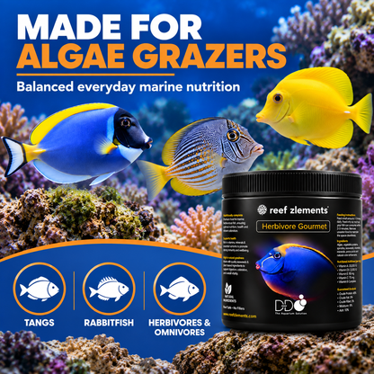 Reef Zlements Herbivore Gourmet Flakes 30g Marine Fish Food