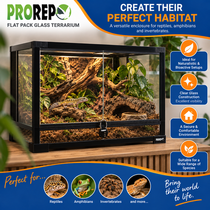 ProRep Flatpack Terrariums, Glass Reptile Enclosures
