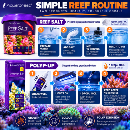 Aquaforest Reef Salt Marine Coral Aquarium + FREE Socks & Polyp-Up 50ml