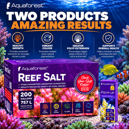 Aquaforest Reef Salt Marine Coral Aquarium + FREE Socks & Polyp-Up 50ml