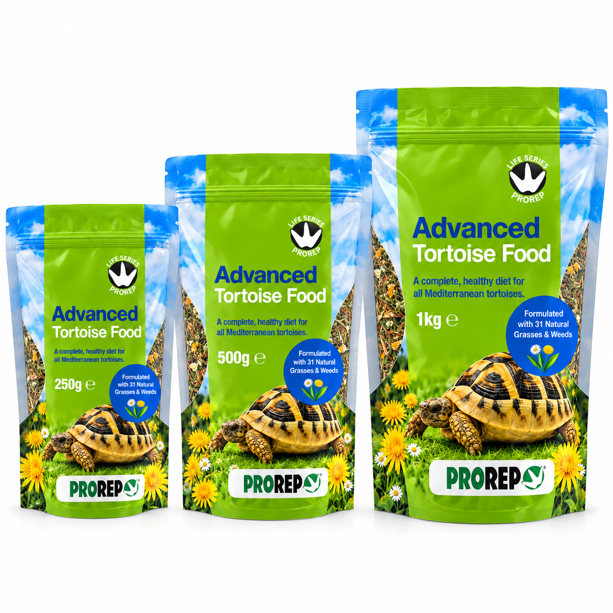 ProRep Tortoise Food High Fibre Low Protein Weeds & Grasses 250g 500g 1kg