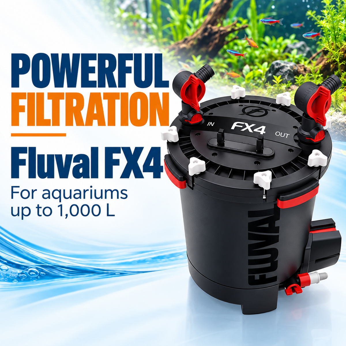 Fluval FX4 Canister Filter for 250 Gal Aquariums