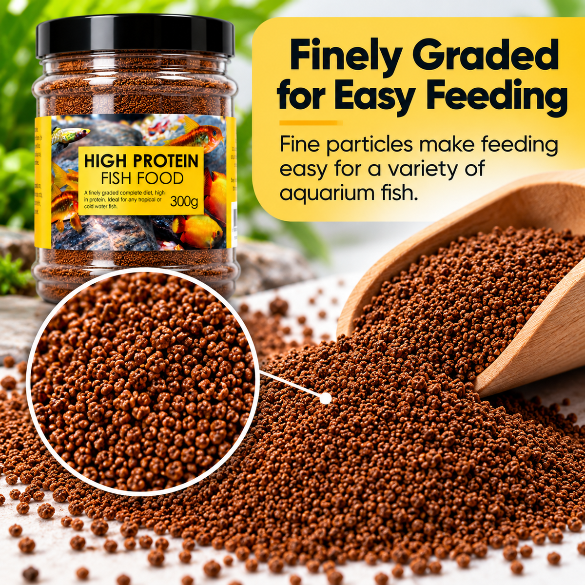 High Protein Fish Food Tropical & Coldwater Aquarium Fish Fine Grade 300g 700g