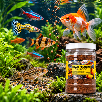 High Protein Fish Food Tropical & Coldwater Aquarium Fish Fine Grade 300g 700g
