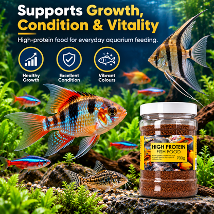 High Protein Fish Food Tropical & Coldwater Aquarium Fish Fine Grade 300g 700g