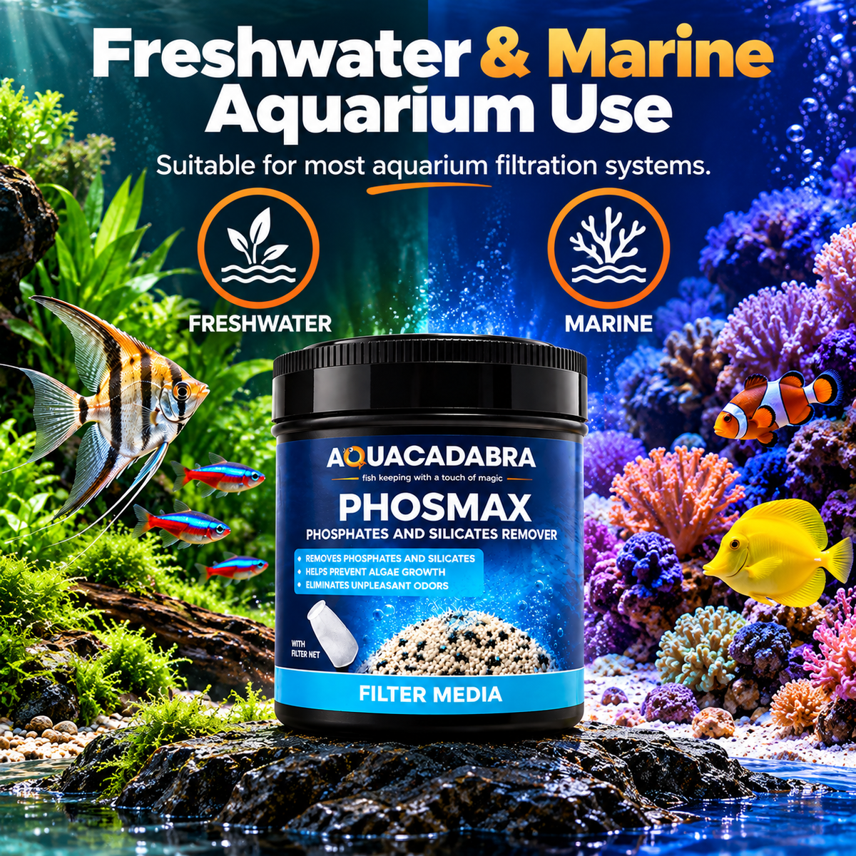 Aquacadabra Phosmax Phosphate Removal Filter Media Aquarium 350g