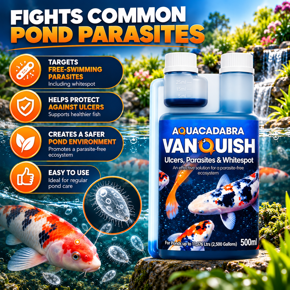 Aquacadabra Vanquish Ulcer Parasite & Whitespot