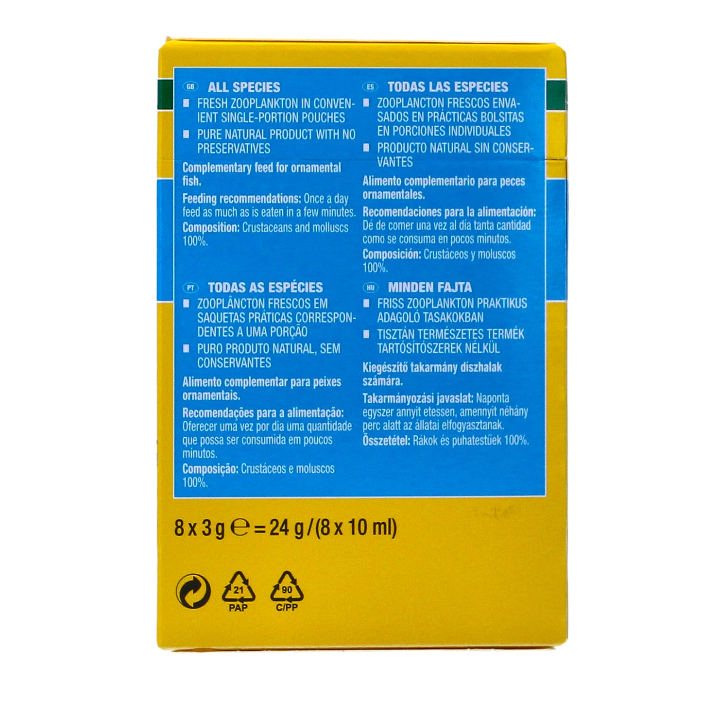 JBL PRONOVO PLANKTON Zooplankton Sinking Fish Food – 8x10ml