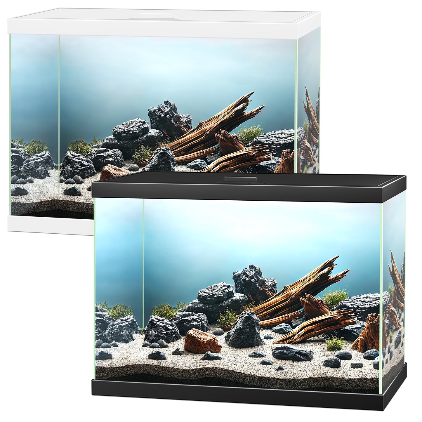 Ciano Aqua 15 Aquarium Black White 13 litre Starter Fish Tank Filter and Lid