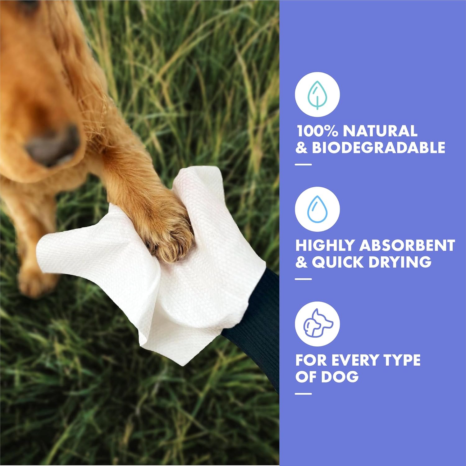 DotDotPet Mini Eco Dog Quick-Dry Biodegradable  Towels 