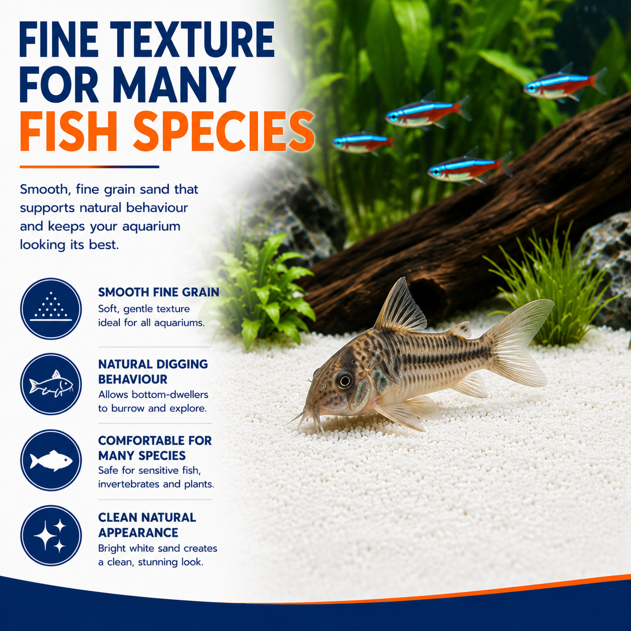 White Silica Aquarium Sand 25kg - Fish & Pond Safe