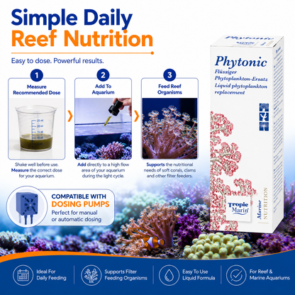 Tropic Marin Phytonic 50ml Coral Food for Soft Corals Clams Reef Tanks