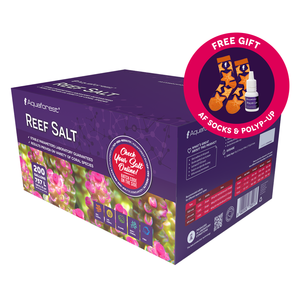 Aquaforest Reef Salt Marine Coral Aquarium + FREE Socks & Polyp-Up 50ml