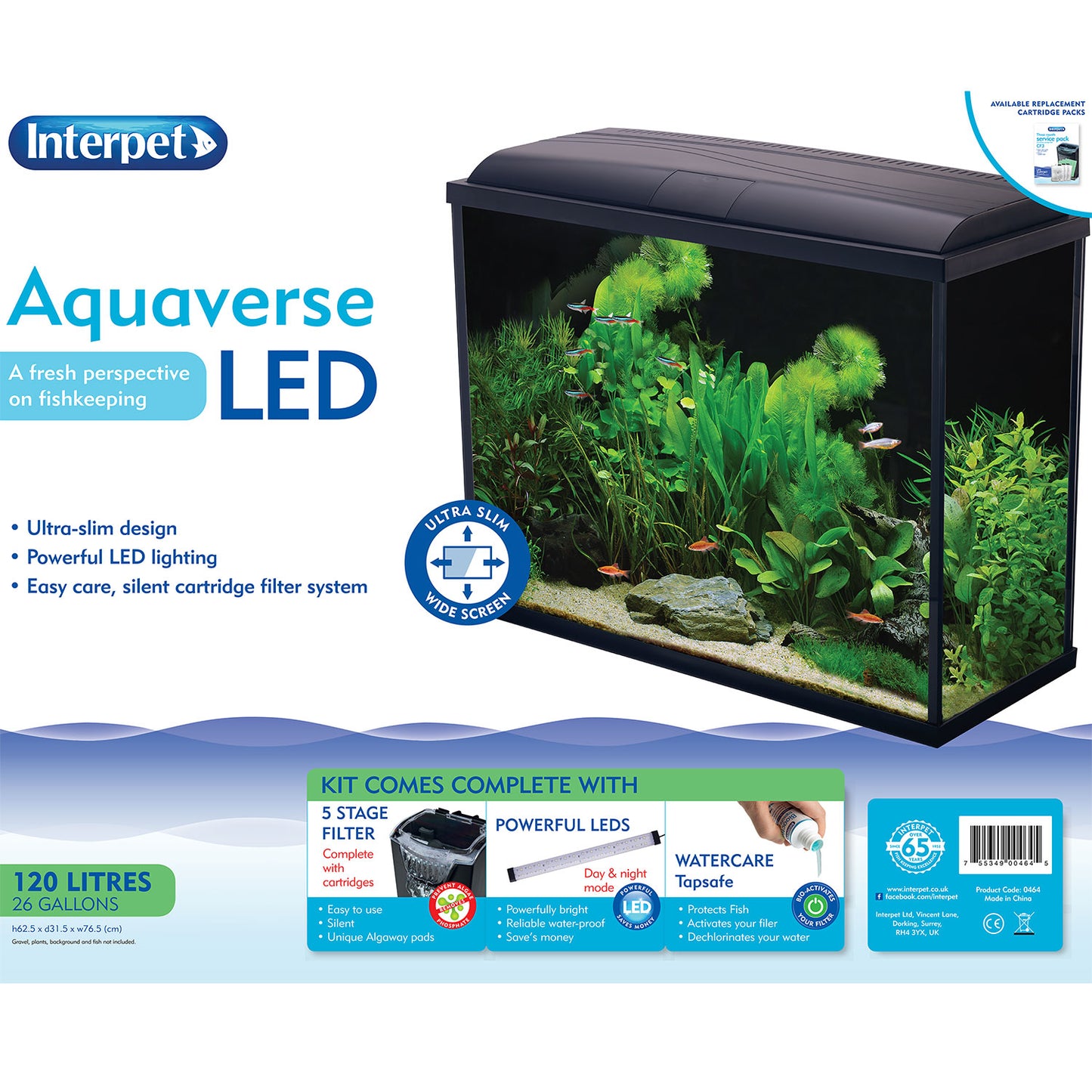 Interpet Aquaverse 100L Fish Tank Aquarium & Cabinet