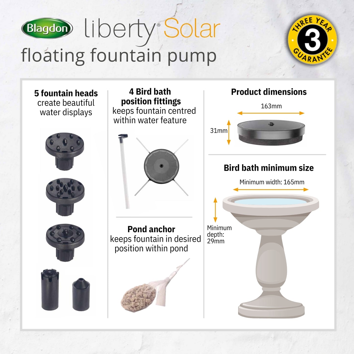 Blagdon Liberty Solar Floating Fountain