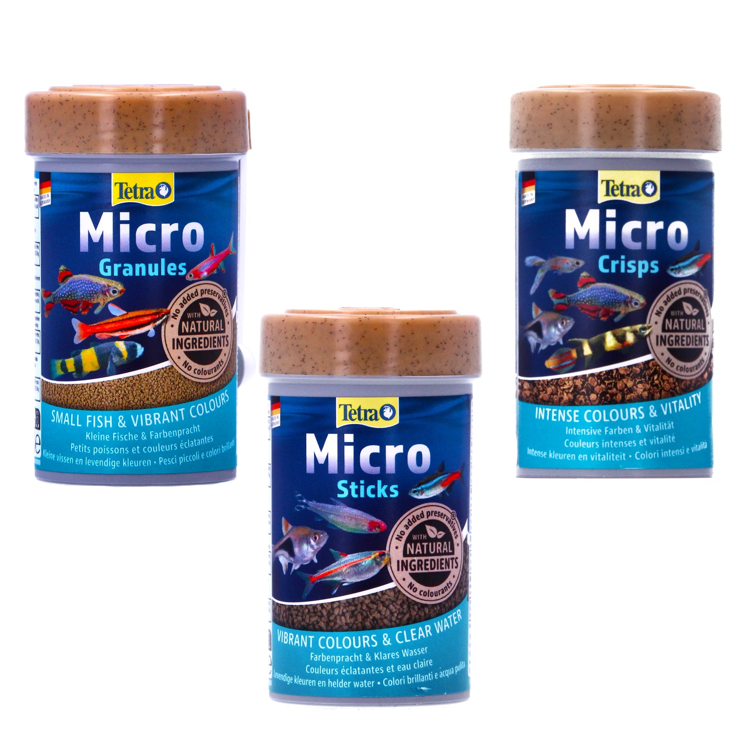 Tetra Micro Fish Food Granules Crisps Sticks Small Tropical 45g 100ml